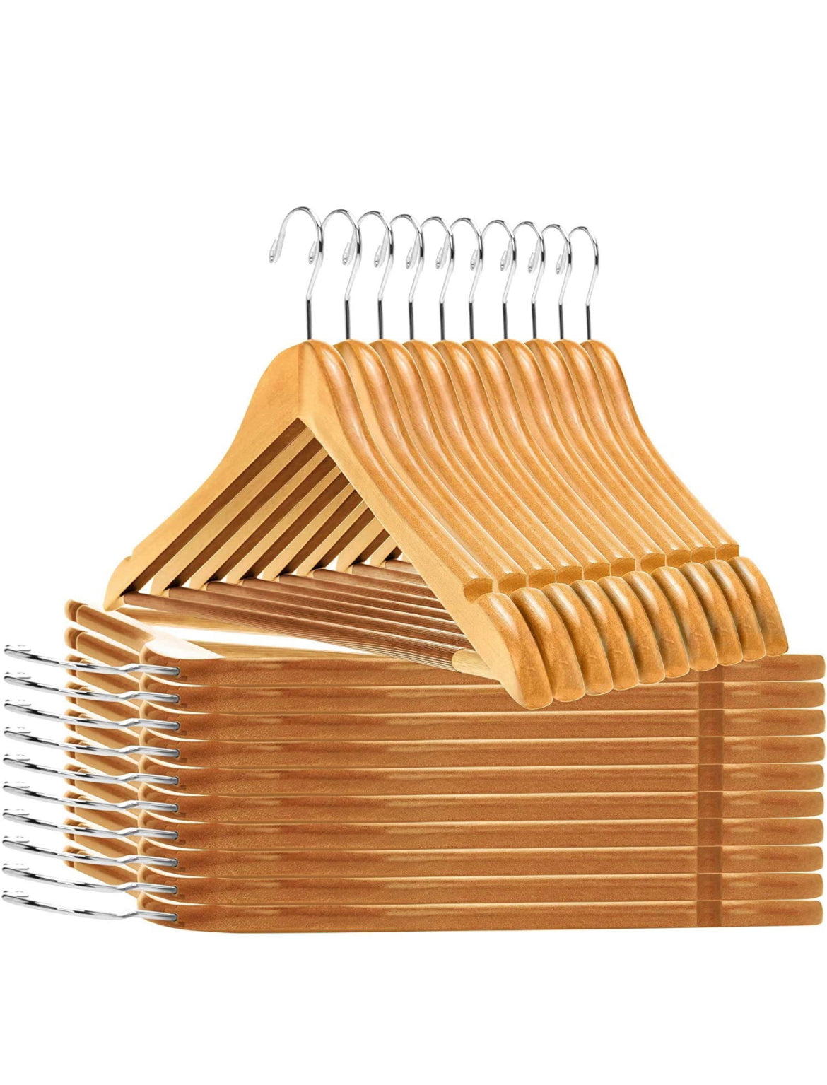 Custom wooden clothes hangers